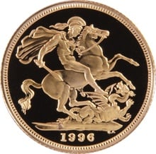 1996 Proof Gold Sovereign Boxed