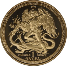 1987 Proof Isle of Man Angel Gold Coin 1oz