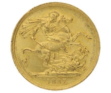 1887 £2 Coin Gold Double Sovereign