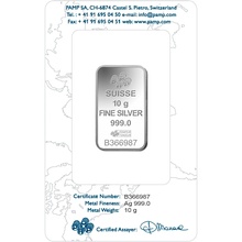 PAMP Lady Fortuna 10 Gram Silver Bar Minted