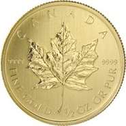 2013 Half Ounce Gold Canadian Maple