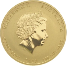 2010 Year of the Tiger Gold Coin 1oz Perth Mint Australian Lunar Series