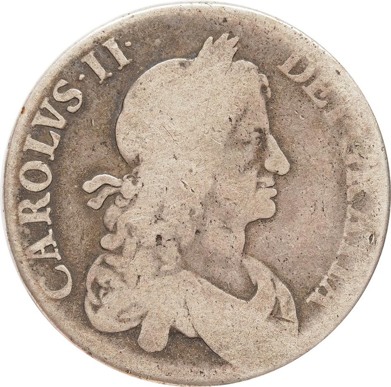 1664 Silver Crown Coin Charles II