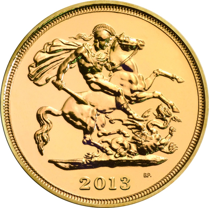 2013 Gold Half Sovereign Elizabeth II Fourth Head