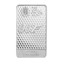 10oz Silver Bar James Bond 007 Diamonds are Forever