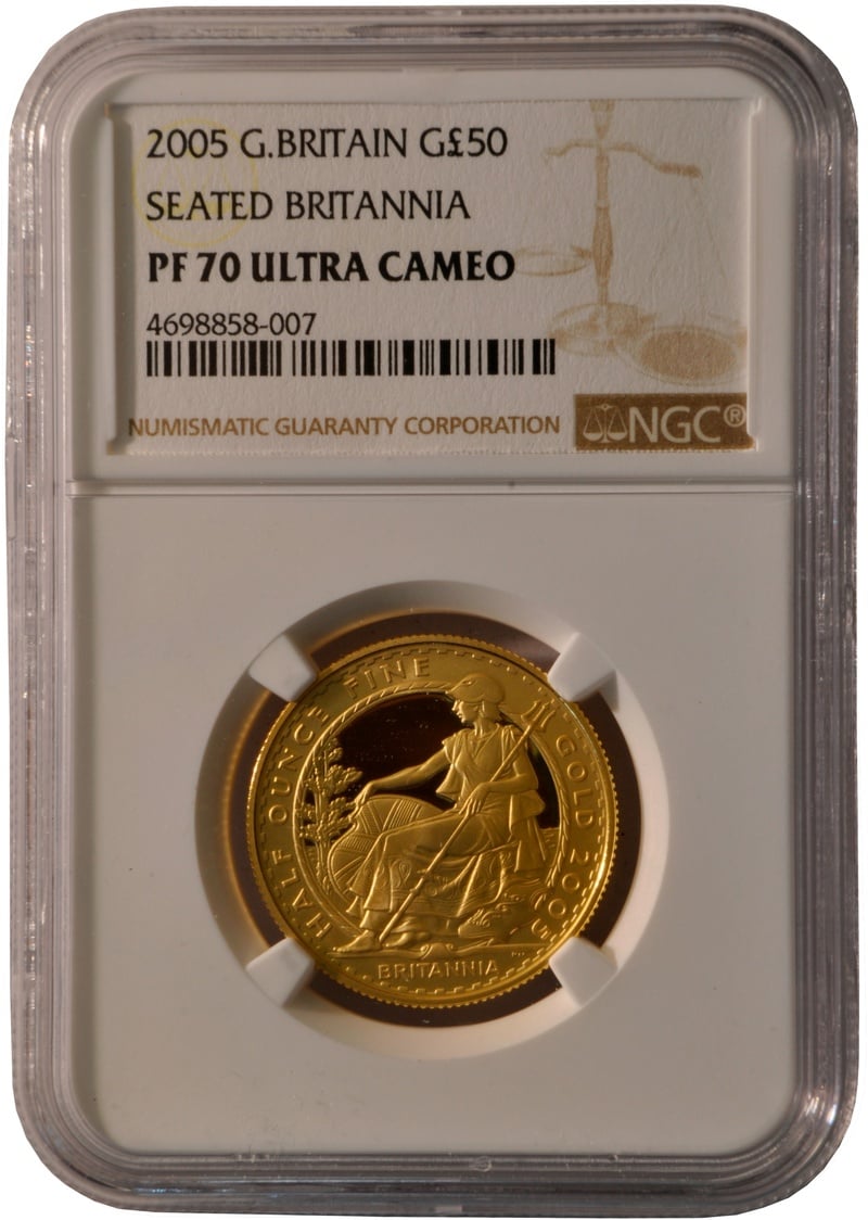 2005 Proof 1/2oz Gold Britannia Coin NGC PF70