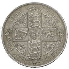 1880 Florin Silver Coin Queen Victoria