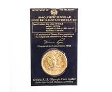 American Gold Commemorative $10 1984 LA Olympics Brilliant Uncirculated Boxed