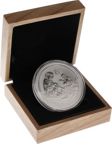 Oak Coin Gift Box 2oz Silver Coin 56mm (suitable for Perth Mint 2oz Lunar coins)