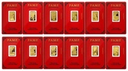 PAMP Complete Lunar Calendar Set 12 x 5 Gram Gold Bars