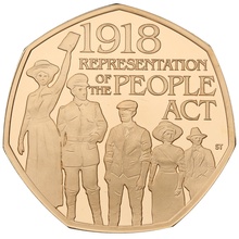 2018 Proof Gold 50p Coin Representation of the People Act