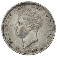 1825 Silver Shilling Coin George IV