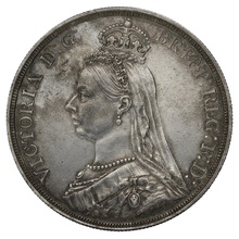 1887 Silver Crown Coin Queen Victoria