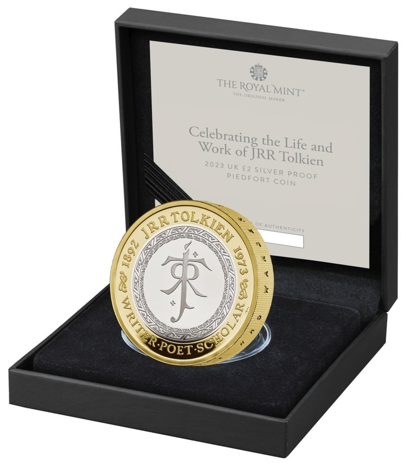 2023 JRR Tolkien Silver £2 Piedfort Proof Coin Boxed