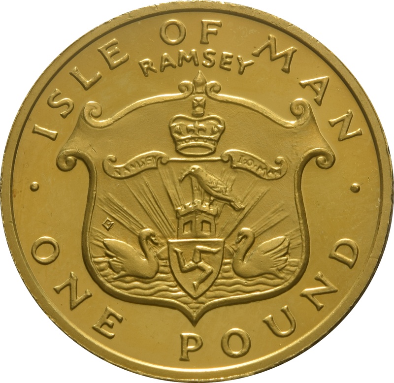 1985 Proof Isle of Man £1 Gold Coin Manx Town Series Ramsey