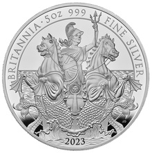2023 Proof 5oz Silver Britannia Coin Boxed