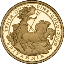2009 Proof 1/10oz Gold Britannia Coin Boxed with COA