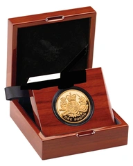 2015 Proof Gold £1 Pound Coin UK Royal Arms Shield Boxed