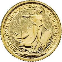 2019 1/10oz Gold Britannia Coin