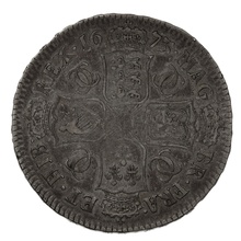 1673 Silver Half Crown Coin Charles II