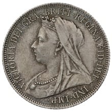 1899 Silver Shilling Coin Victoria