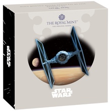 2024 50p TIE Fighter Star Wars Proof Silver Coin Boxed