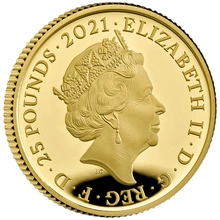 2021 95th Birthday of Her Majesty The Queen 1/4oz Proof Gold Coin Boxed