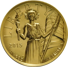 2015 1oz $100 American Liberty High Relief Gold Coin Boxed