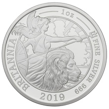 2019 Proof 1oz Silver Britannia Coin Boxed