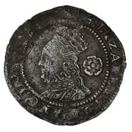 1575 Silver Threepence Elizabeth I  mm Eglantine