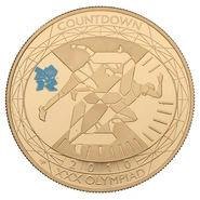 2010 Proof Gold £5 Crown Coin Countdown to London Olympics Athletics