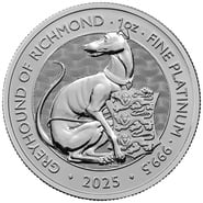 2025 Greyhound of Richmond - Tudor Beasts 1oz Platinum Coin