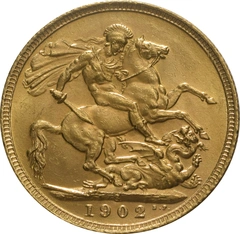 1902 Gold Sovereign Coin Edward VII Sydney
