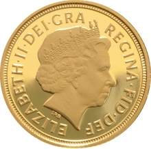 2007 Proof Gold Half Sovereign Elizabeth II Fourth Head