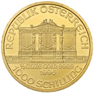 1996 Half Ounce Gold Austrian Philharmonic