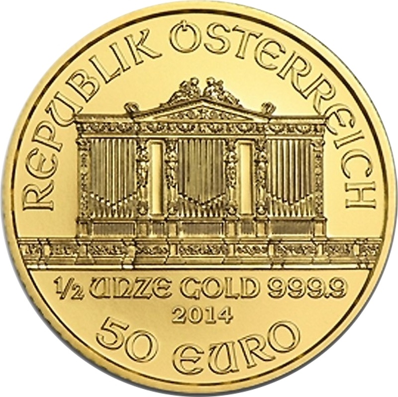 2014 1/2oz Austrian Gold Philharmonic Coin