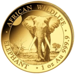 Somalian African Wildlife Gold Coins