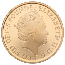 2018 - Gold £5 Proof Crown, 65th Anniversary of the Queen's Coronation Boxed