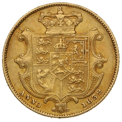 1832 Gold Sovereign Coin William IV
