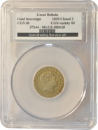 1820 Gold Sovereign Coin George III CGS30 EF40
