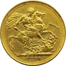 1821 Gold Sovereign Coin George IV Laureate Head