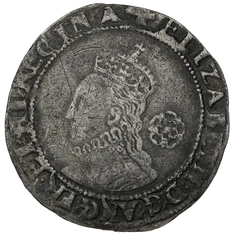 1579 Silver Sixpence Coin Elizabeth I Greek Cross