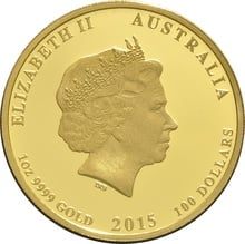 2015 Proof Year of the Goat Gold Coin 1oz Perth Mint Australian Lunar Series