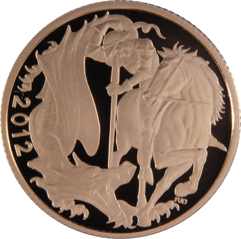 2012 Proof Gold Sovereign Coin Elizabeth II Fourth Head
