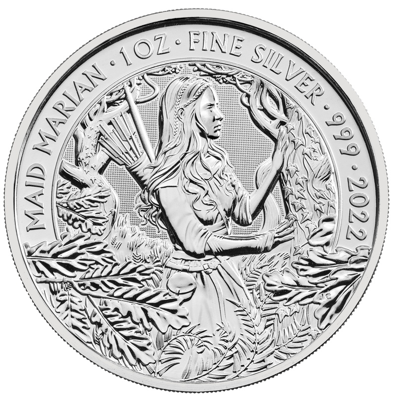2022 Maid Marian Silver Coin Myths & Legends 1oz