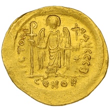 518-527 Gold Solidus Coin Justin I
