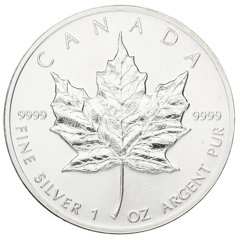 1990 Canadian Silver Maple Leaf Coin 1oz