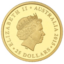 Perth Mint 2015 Longest Reigning Monarch 1/4oz Gold Proof Coin Boxed