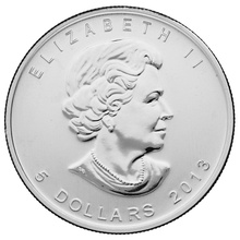 2013 Canadian Silver Maple Leaf Coin 1oz 25th Anniversary
