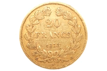 1838 20 French Francs - Louis-Philippe Laureate Head - A